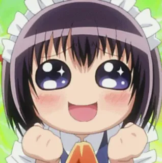 😳 446683eb anime, cartoon, cute, maid, kawaii, manga telegram sticker