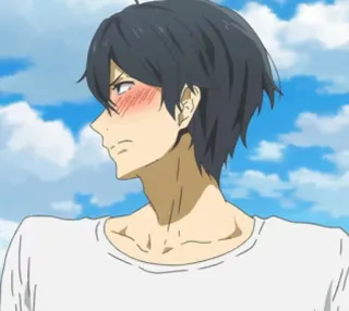 😒 586d2408 anime, blush, male, character, portrait telegram sticker