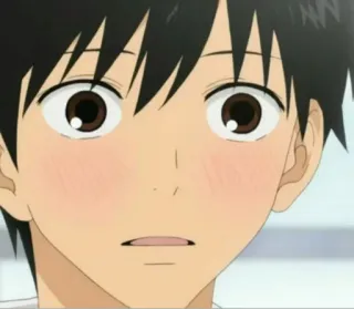 😳 94b05d79 anime, cartoon, boy, face, expression telegram sticker