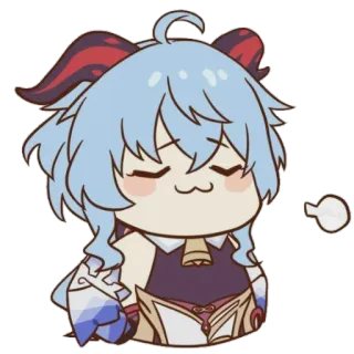 🙂 f731d1ad Ganyu Genshin Impact anime, game, character, cute, Genshin Impact, Ganyu telegram sticker