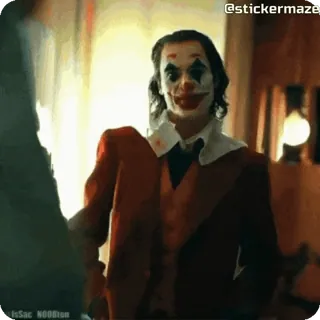 🥴 b10c1a71 Joker Джокер, Фильм, Злодей, DC Comics, Артур Флек, Готэм, Клоун telegram sticker