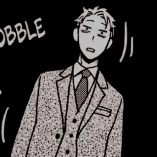 🥜 0c61119d OBBLE man, suit, tie, illustration, drawing whatsapp sticker