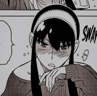 🥜 53a50397 Yor Forger Spy × Family SWAY anime, yor forger, spy x family, cartoon, manga, woman whatsapp sticker