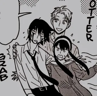 🥜 70cc2207 OTTER
GRAB anime, manga, comic, characters, spy family whatsapp sticker