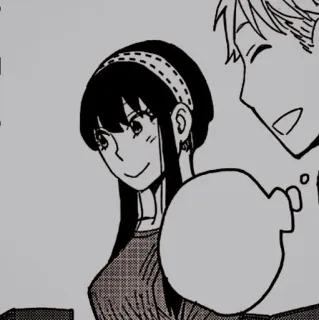 🥜 86a6d35e Yor Forger Spy x Family anime, spy x family, yor forger, cartoon, manga, family, smiling whatsapp sticker