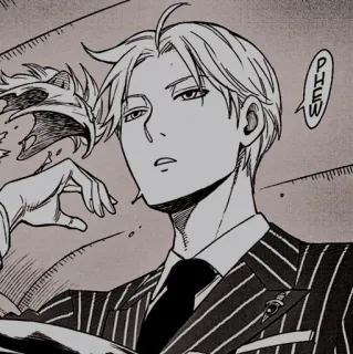 🥜 aa90fe04 Loid Forger Spy × Family PHEW anime, spy x family, loid forger, cool, character whatsapp sticker