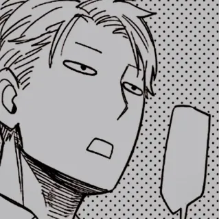 🥜 c2a4f955 Loid Forger Spy × Family anime, spy x family, loid forger, manga, expression, neutral whatsapp sticker