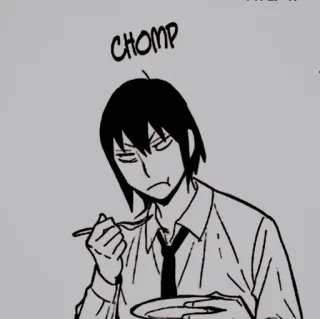 🥜 e82de430 CHOMP eating, anime, manga, chomp, food whatsapp sticker