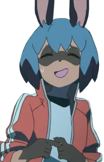 😅 4ec503df Michiru Kagemori BNA アニメ, BNA, ミチル, 影森, タヌキ, ケモノ whatsapp sticker