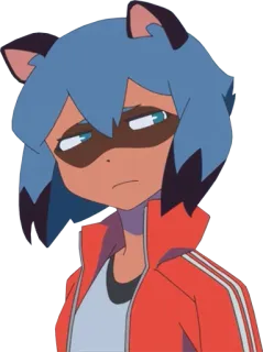 😒 ce374e26 Michiru Kagemori BNA アニメ, ケモノ, タヌキ, 狐娘 whatsapp sticker