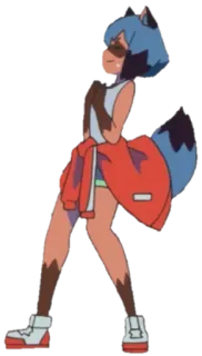 😅 e2651fcb Michiru Kagemori BNA: Brand New Animal アニメ, 動物, タヌキ, BNA whatsapp sticker