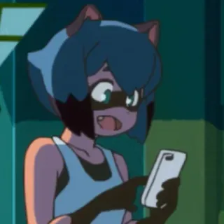 😃 74ece4f8 Michiru Kagemori BNA 动漫, 兽人, 动物, 女孩, 手机, 拟人 telegram sticker