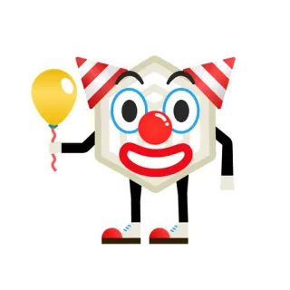 🤹 9f37ce1e Clown, Cartoon, Luftballon, Party, Figur telegram sticker