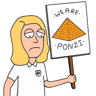 🚩 53487e90 WE ARE PONZI Ponzi-schema, Fraude, Piramide, Financieel, Oplichting, Ontwikkelaar telegram sticker