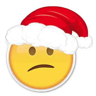 🎅 28ac838f Emoji, Topi Santa, Natal, Sedih, Tidak bahagia, Liburan, Meriah telegram sticker