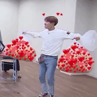 🐚 5b820484 hati, cinta, kasih sayang, kpop, kebahagiaan telegram sticker