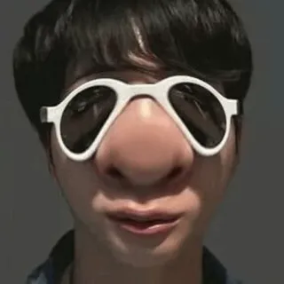 🐚 89e9e513 pria, kacamata hitam, wajah, potret, meme, humor, lucu telegram sticker