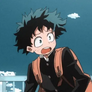 🥦 06f946a1 Izuku Midoriya My Hero Academia 动漫, 漫画, 我的英雄学院, 绿谷出久, 德久, 学生, 学校 telegram sticker