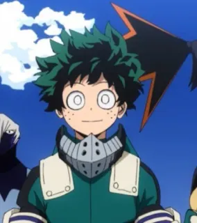 🥦 85c4eb3f Izuku Midoriya My Hero Academia 动漫, 我的英雄学院, 绿谷出久, 德久, 卡通, 粉丝艺术, 角色 telegram sticker