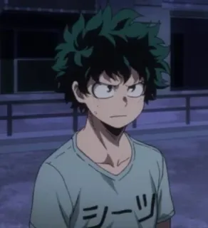 🥦 9f7f98cb Izuku Midoriya My Hero Academia シーツ 动漫, 我的英雄学院, 绿谷出久, 德久, 日本, 少年 telegram sticker