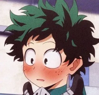 🥦 a31464ff Izuku Midoriya My Hero Academia 动漫, 漫画, 我的英雄学院, 绿谷出久, Deku, 角色, 粉丝艺术 telegram sticker