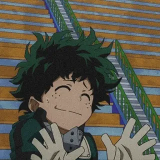 🥦 cd4ebc8f Izuku Midoriya My Hero Academia 动漫, 我的英雄学院, 绿谷出久, 德久, 卡通, 漫画 telegram sticker