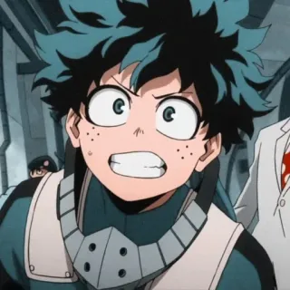 🥦 cfec53f0 Izuku Midoriya My Hero Academia 动漫, 我的英雄学院, 绿谷出久, Deku, 英雄, 卡通, 角色 telegram sticker