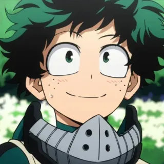 🥦 e8b14d2c Izuku Midoriya My Hero Academia 动漫, 漫画, 英雄, 角色, 微笑, 可爱 telegram sticker