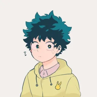🥦 ff4c8267 Izuku Midoriya My Hero Academia 动漫, 漫画, 我的英雄学院, 绿谷出久, 德久, 角色, 粉丝创作 telegram sticker