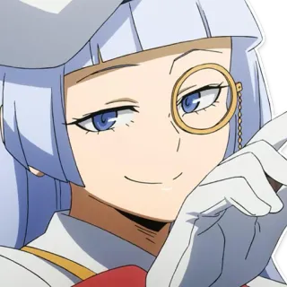 😏 012bc949 La Brava My Hero Academia Ла Брава, Моя геройская академия, Аниме, Манга, Персонаж, Монокль telegram sticker