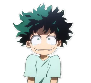 😭 0e26f141 Izuku Midoriya My Hero Academia Аниме, Моя геройская академия, Изуку Мидория, Деку, Манга, Персонаж telegram sticker
