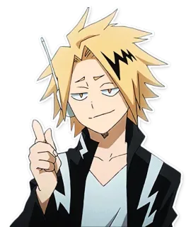 😏 31e02283 Denki Kaminari My Hero Academia Аниме, Моя геройская академия, Денки Каминари, Стикер telegram sticker