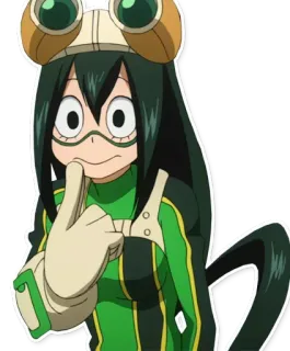 🤔 39ef80ba Tsuyu Asui My Hero Academia Аниме, Цую, Асуи, Моя геройская академия, Лягушка, Герой telegram sticker