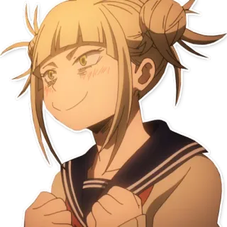 😍 47c715cb Himiko Toga My Hero Academia Аниме, Манга, Моя геройская академия, Химико Тога, Злодей, Персонаж, Стикер telegram sticker