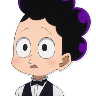 😳 4e56fe0e Minoru Mineta My Hero Academia Аниме, Моя геройская академия, Минэта, Минору Минэта, Мультфильм, Персонаж telegram sticker