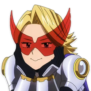 🙂 b9d9b0f8 Mirko My Hero Academia Аниме, Манга, Моя геройская академия, Мирко, Кролик-герой, Наклейка, Мультфильм telegram sticker