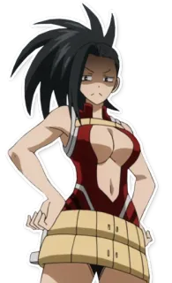 👿 d8839c76 Momo Yaoyorozu My Hero Academia Аниме, Момо, Яойорозу, Моя геройская академия, Персонаж telegram sticker