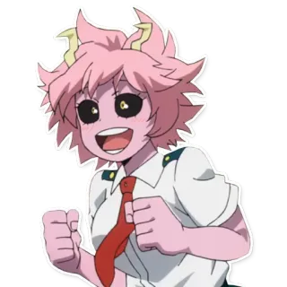 😍 f2d40b4c Mina Ashido My Hero Academia Аниме, Мина Ашидо, Моя геройская академия, Розовый, Герой, Милый telegram sticker