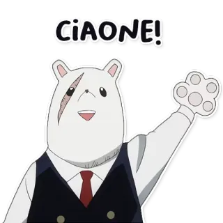 👋 f3512445 CIAONE! чао, медведь, машет рукой, привет telegram sticker