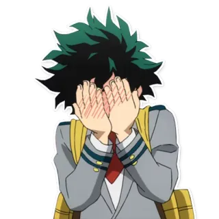 😳 f55a793e Izuku Midoriya My Hero Academia Аниме, Моя геройская академия, Изуку Мидория, Деку, Персонаж telegram sticker