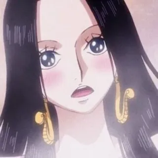 🌙 f82f1553 Boa Hancock One Piece Anime, One Piece, Boa Hancock, Charakter, Cartoon whatsapp sticker