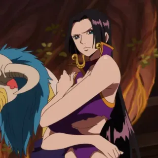 😠 1f2b798a Boa Hancock One Piece Anime, Hancock, Pirat, Prinzessin, Stark, Frau telegram sticker