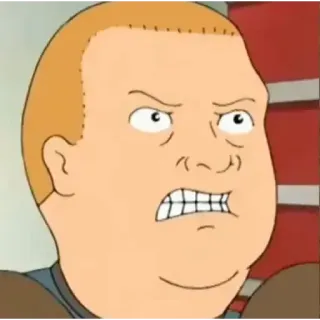 👹 74f7c4fa Bobby Hill King of the Hill ボビー・ヒル, キング・オブ・ザ・ヒル, アニメキャラクター, 怒り, 面白い telegram sticker