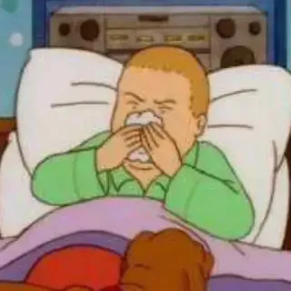 🤧 bb43c639 病気, 風邪, インフルエンザ, ティッシュ, 病気, 漫画 telegram sticker