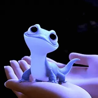 🦎 1d38af4a Bruni Frozen 2 lagarto, lindo, espíritu de fuego, hielo, Disney, magia telegram sticker