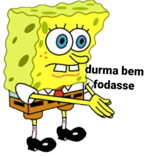 😴 0f3fc41d Spongebob durma bem fodasse 스폰지밥, 만화, 스티커, 웃긴, 밈, 욕설 telegram sticker