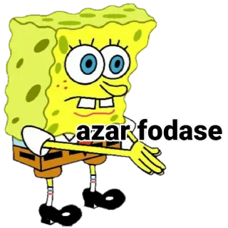 🤷‍♀ 226c2e9d Spongebob azar fodase 스폰지밥, 만화, 스티커, 밈 telegram sticker