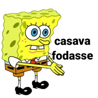 💏 5c499146 Spongebob casava fodasse 스폰지밥, 만화, 텍스트, 웃긴, 불쾌한, 스티커 telegram sticker