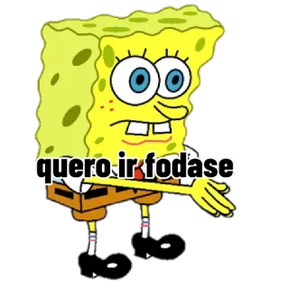 😔 6a14a349 Spongebob quero ir fodase 스폰지밥, 만화, 웃긴, 불쾌한, 속어 telegram sticker