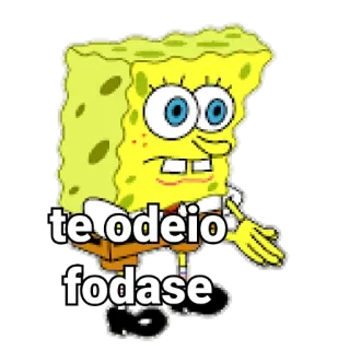 😠 837e444a Spongebob Spongebob Squarepants te odeio fodase 만화, 스폰지밥, 욕설, 불경, 공격적인 telegram sticker